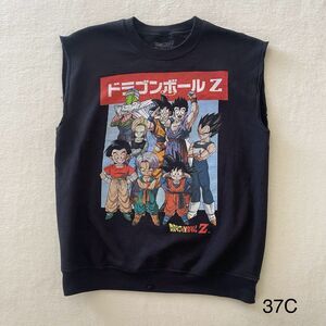 Dragon Ball‎ Z Sleeveless Sweater Sz L Black Graphic Print Please Read